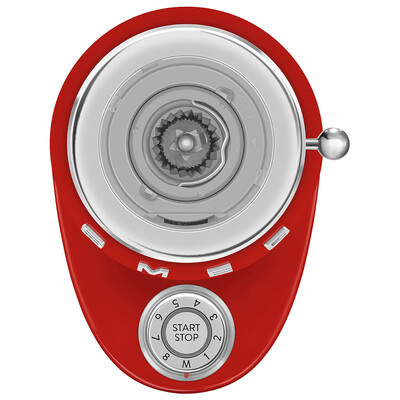 Smeg - Młynek do kawy CGF03RDEU 50's Style - czerwony
