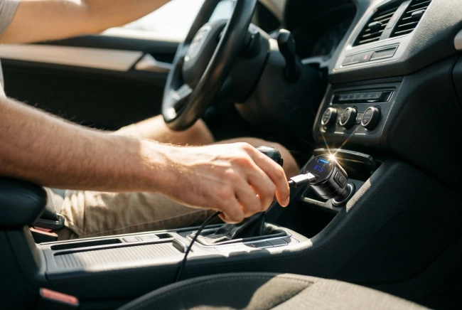Transmiter FM Extralink Smart Life z Bluetooth i ładowarką 2x USB-A, czarny