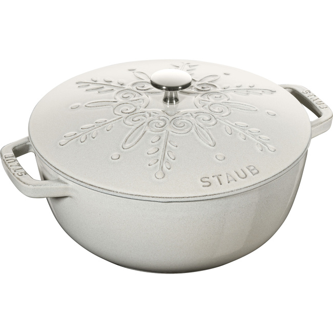 Garnek żeliwny okrągły snowflake 3.6 ltr, truflowy - Staub