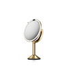 Lusterko kosmetyczne Simplehuman Sensor Mirror Trio ST3077, mosiądz i stal