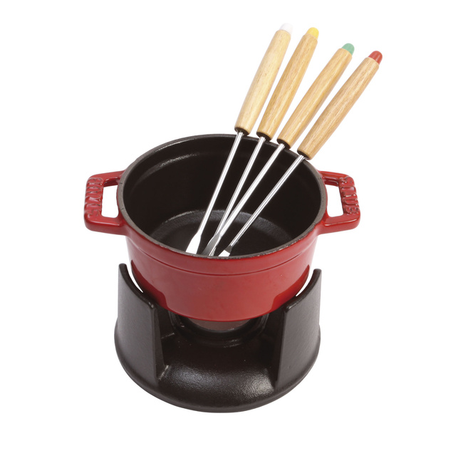 Mini zestaw do fondue 10 cm, Czerwony - Staub