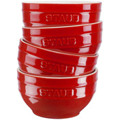 Serving Zestaw 4 Misek Okrągłych 12 Cm, Czerwony - Staub