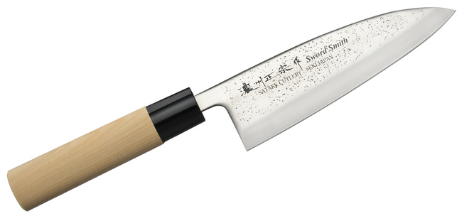 Satake Nashiji Natural Deba - Profesjonalny Nóż Kuchenny 15,5 Cm