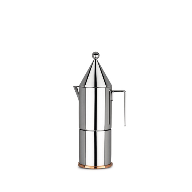 Zaparzacz do espresso, ciśnieniowy, na 6 filiżanek la conica - officina alessi