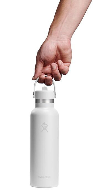 Butelka termiczna Hydro Flask Standard Mouth 21 oz (621 ml) ze słomką Flex Straw, biała