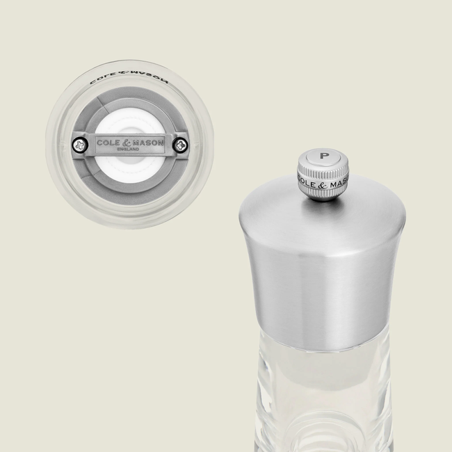 Zestaw akrylowych młynków do soli i pieprzu Bromley 15 cm Cole & Mason