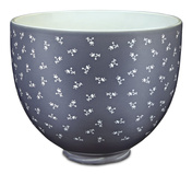 Dzieża ceramiczna KitchenAid 4,7 l niebieska w drobne kwiaty 5KSM2CB5BF do mikserów Artisan 5 i Classic