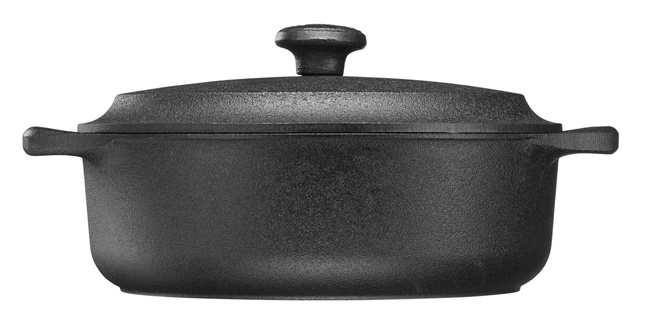 Garnek żeliwny Skeppshult 3 l z żeliwną pokrywą, 25 cm