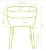 Kwietniki domowe 77 x 50 x 38 cm, zielone