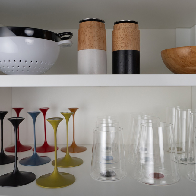 Nóżka do kieliszka Trebonn SplitGlass, niebieska, aluminiowa z magnesem