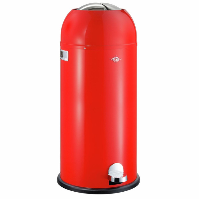 Kosz na śmieci czerwony Kickmaster Maxi 40l - Wesco