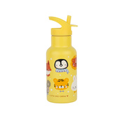 Butelka termiczna dla dzieci A Little Lovely Company Animal Friends 350 ml, żółta