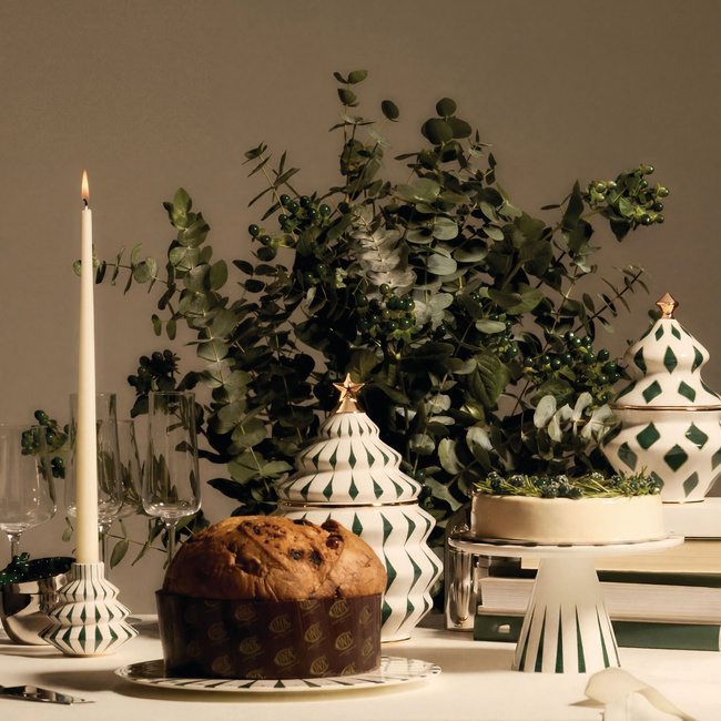 Pojemnik na słodycze Alessi Delight NZ03 GR, porcelanowy, zielony