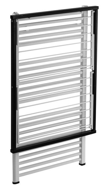Arredamenti Klaus Suszarka na pranie na kaloryfer - 89 x 68 cm, Czarny