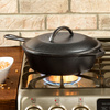 Patelnia Żeliwna Głęboka Z Pokrywką 26 Cm - Lodge