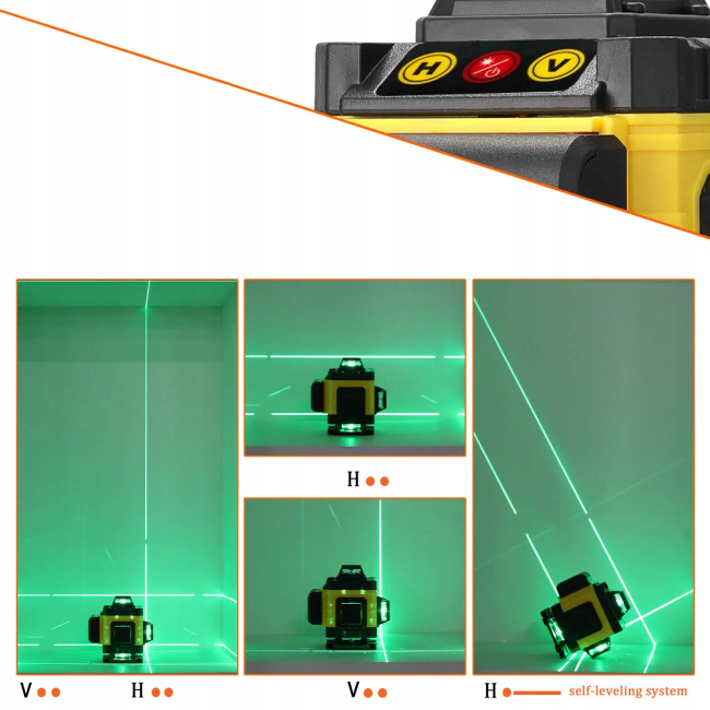 Extralink | Poziomica laserowa | Krzyżowa płaszczyznowa laser 4D