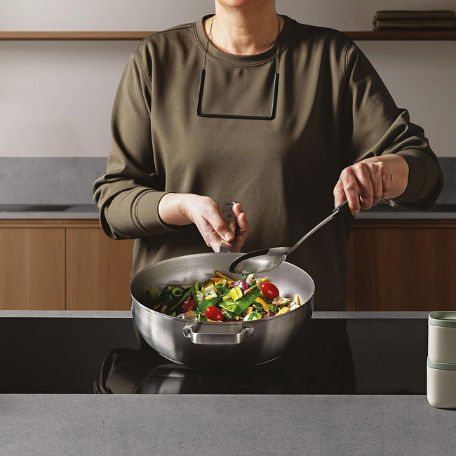 Patelnia stir-fry z pokrywą graphite, stal nierdzewna z recykling 28 cm, 4,9 l - Berghoff