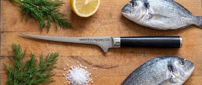 Samura MO-V Nóż do filetowania stal AUS-8 13.9 cm