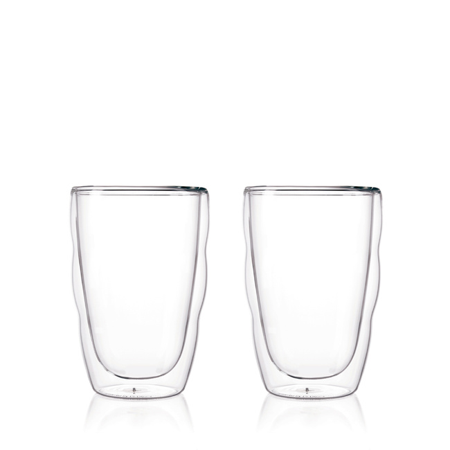 Szklanki do napojów z podwójną ścianką Pilatus 350 ml 2 szt. transparent