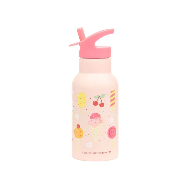 Kubek termiczny ze słomką dla dzieci Ice-cream 350 ml - A Little Lovely Company