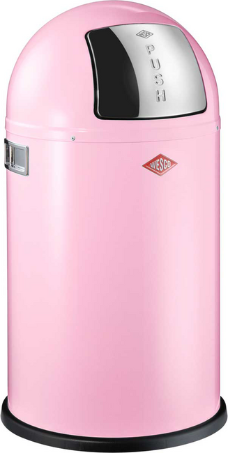 Kosz na śmieci różowy 22l Pushboy junior - Wesco