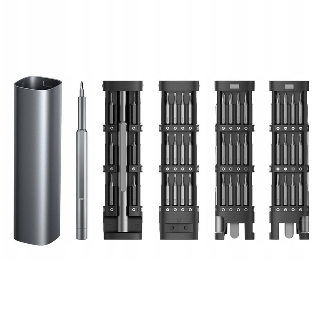 Wkrętak precyzyjny Extralink Powerlink 46 w 1, bity ze stali S2, etui aluminiowe