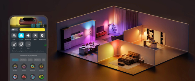 Govee H60B2 Tree Floor Lamp | Lampa podłogowa | RGBWWIC, 1500lm, 2.4GHz Wi-Fi + Bluetooth
