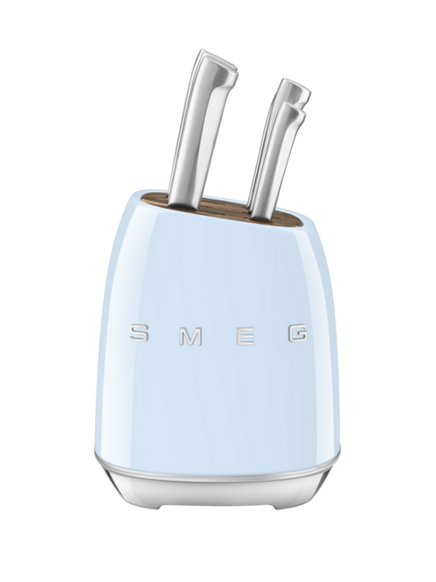 Smeg - Blok z zestawem 6 noży z niemieckiej stali nierdzewnej KBSF02PB 50's Style - PB