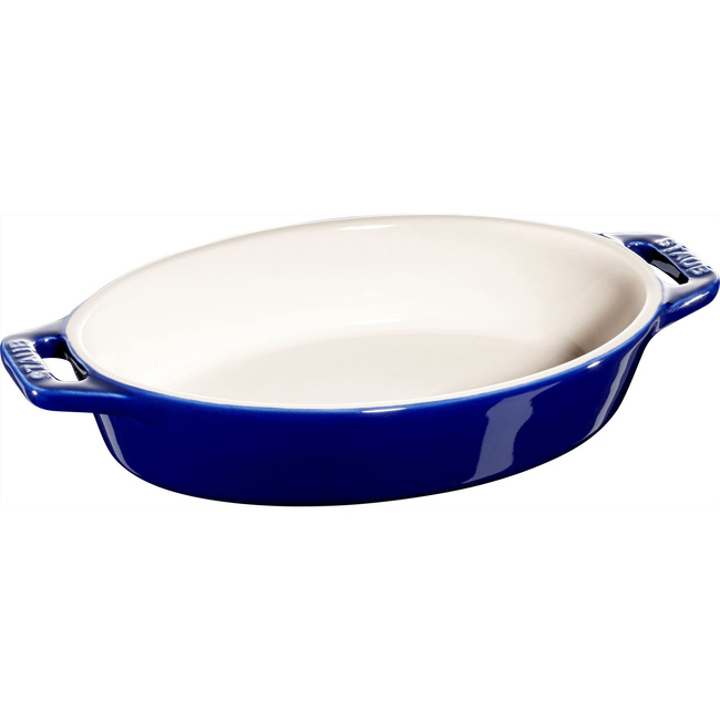 Owalny półmisek ceramiczny 400 ml, niebieski - Staub