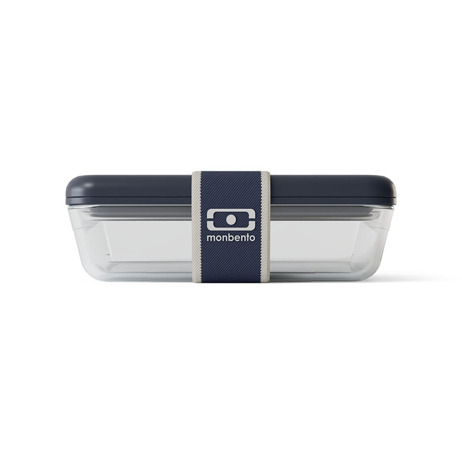 Lunchbox szklany Monbento x Pyrex Pure 600 ml, niebieski Blue Natural