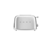 Smeg - Toster, Dwie Kromki, Chrom 50's Style TsF01Sseu Chrom