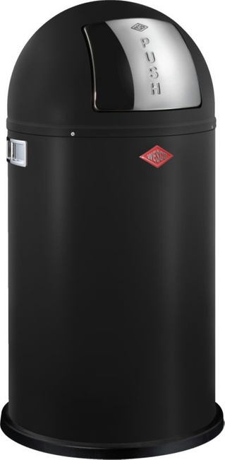 Kosz na śmieci czarny mat 50l Pushboy - Wesco