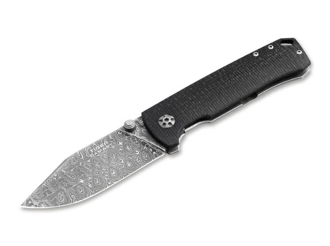 Nóż składany Boker Solingen Tiger-Damascus 111103DAM z damastu ze stali czołgu Tiger I