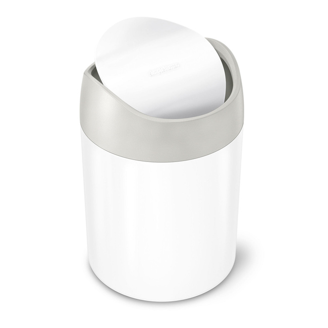 Kosz na śmieci łazienkowy 1,5l - biały - Simplehuman