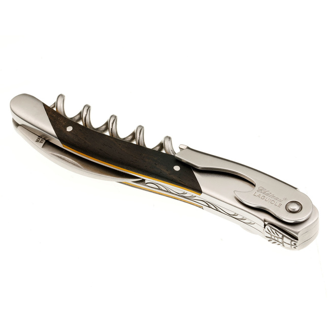 Korkociąg Château Laguiole z linii Grand Cru - Drewno Hebanowe z Żółtym Akcentem