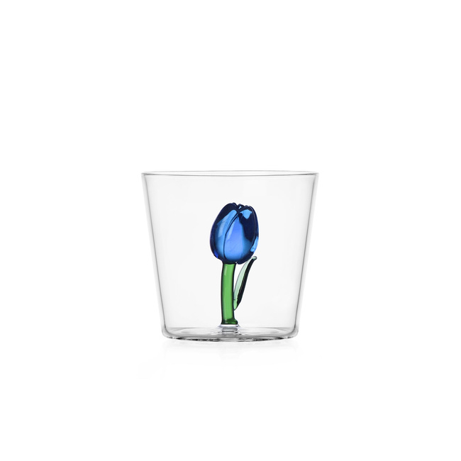 Szklanki Niebieski tulipan 8 cm - Ichendorf Milano