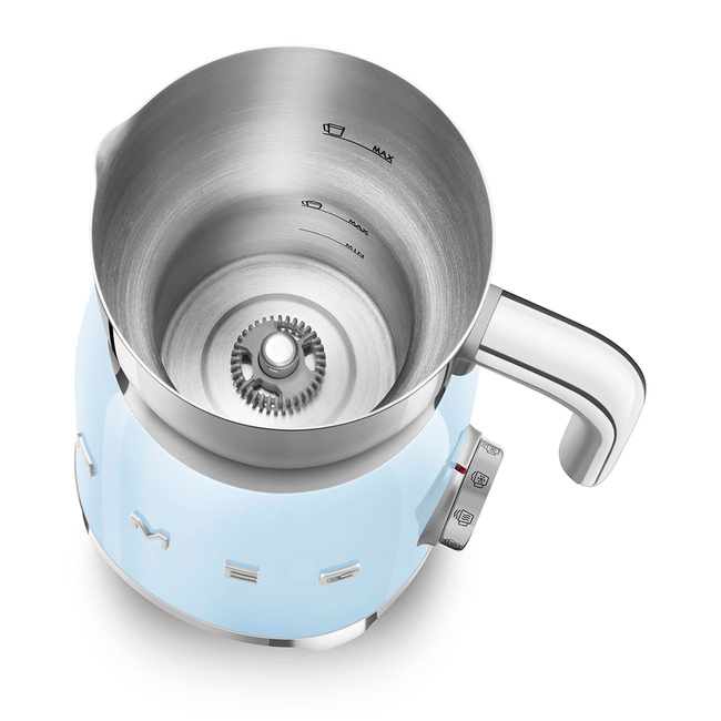 Smeg - Spieniacz do mleka, pastelowy błękit Mff11pbeu 50's Style