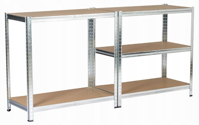 EXTRALINK Regał Magazynowy Metalowy Srebrny 180x90x40 cm Przechowywanie Stabilny