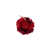 Kule świąteczne Rituali Domestici Rosesurose, czerwone z kwiatami, zestaw 4 szt., 18 cm