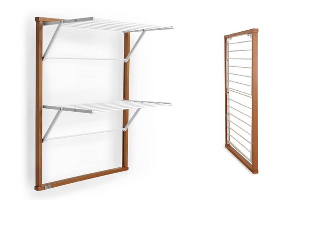 Arredamenti Klaus Suszarka na pranie na kaloryfer - 89 x 68 cm, Brązowy