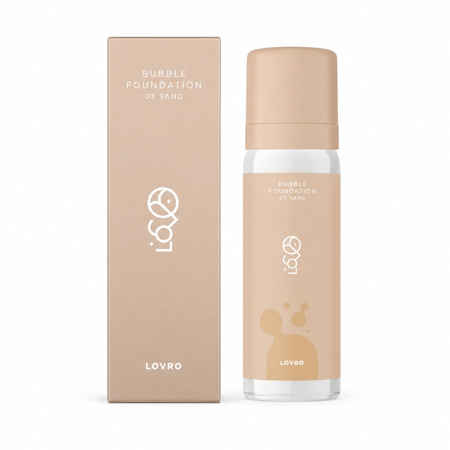 Podkład Lovro Bubble Foundation 03 Sand, rozświetlający, 50 ml