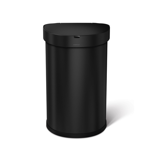Kosz z czujnikiem ruchu Simplehuman Sensor ST2044, 45 l, półokrągły, matowa czerń