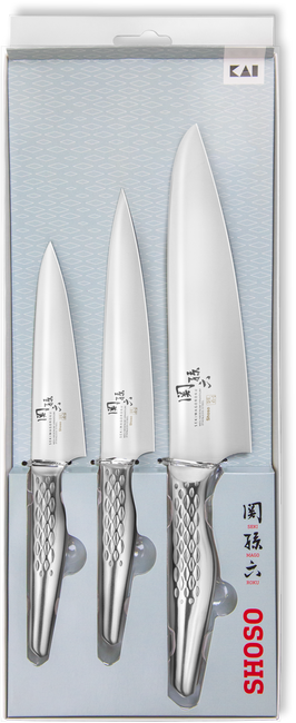 Zestaw 3 Noży Seki Magoroku Shoso - Kai