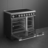 Smeg - Kuchnia wolnostojąca PORTOFINO CPF92IMBL Czarny