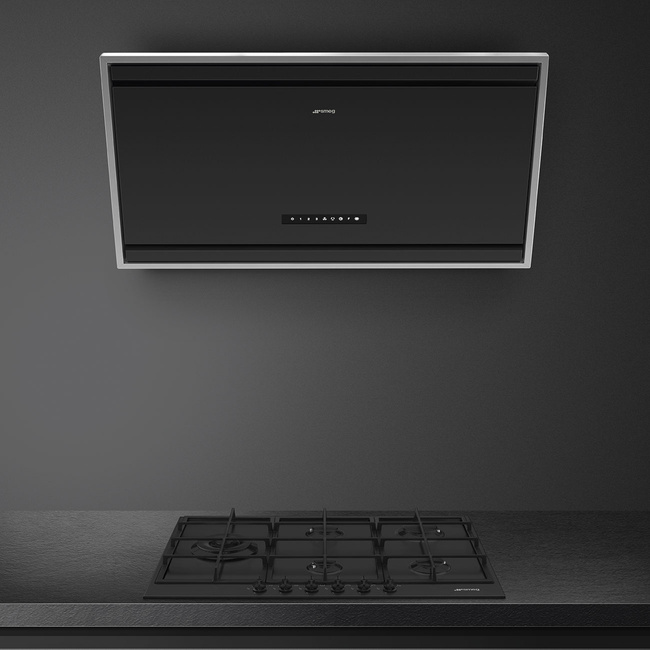 Smeg - Okap Kuchenny, 90 Cm, Czarny Classica Kv394Mb Czarny Mat