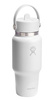 Biała butelka termiczna Hydro Flask 24 oz Wide Mouth Travel ze słomką Flex Straw