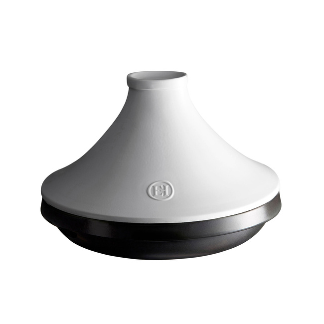 garnki do tajine indukcja 26 cm 2 l biało-czarny Emile Henry