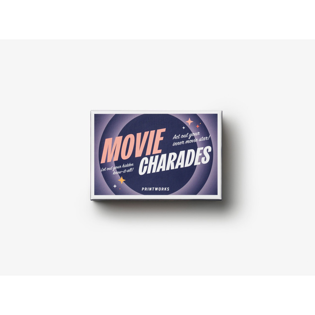 Gra imprezowa Printworks Kalambury filmowe, karty ze scenami z filmów