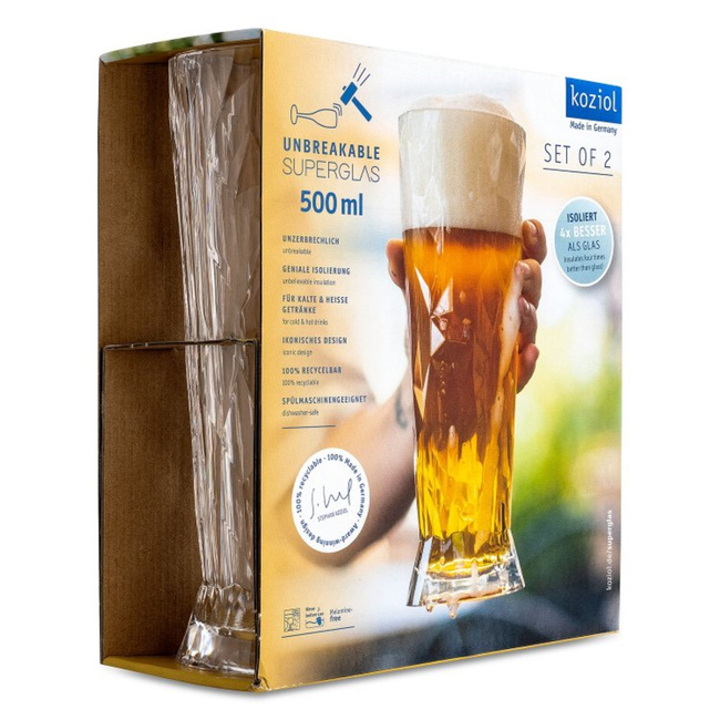 Zestaw Dwóch Szklanek Do Piwa 500 Ml No 11 Koziol 4418535 - Koziol