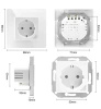 Extralink Smart Life Wall Socket Set Pro | Zestaw inteligentne gniazdko + ramka | Kolor Biały, 230V, WiFi, Tuya